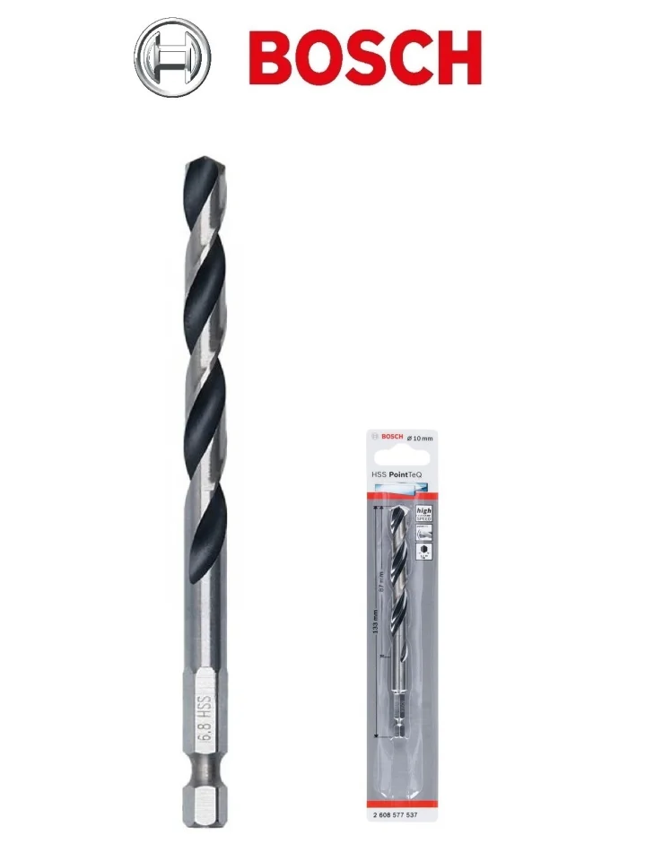 Bosch 9mm HSS PointTeQ 1/4inç Altıgen Şaftlı Metal Matkap Ucu