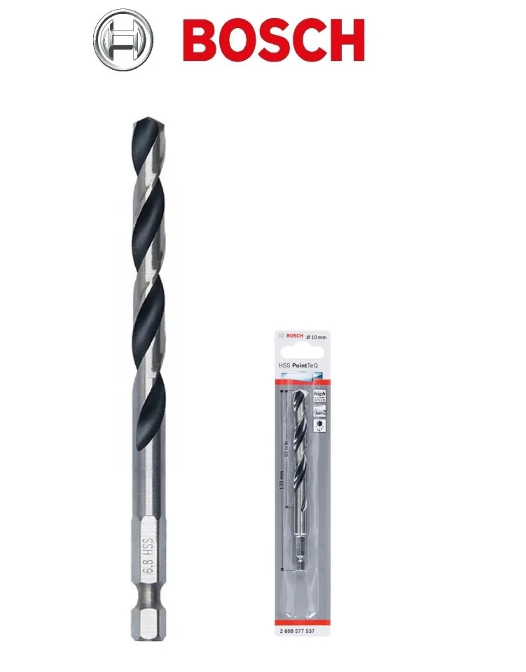 Bosch 9.5mm HSS PointTeQ 1/4inç Altıgen Şaftlı Metal Matkap Ucu