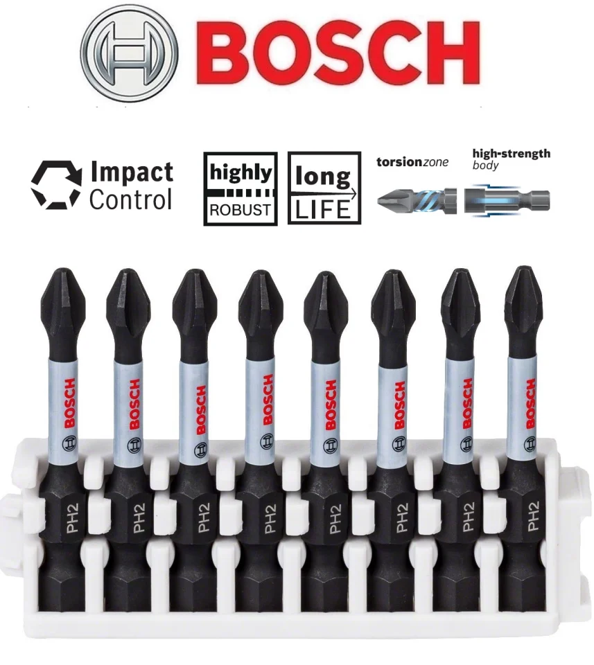 Bosch 2608522330 50mm PH2 (8x) Impact Control Vidalama Ucu