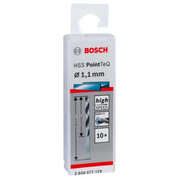 Bosch HSSPointTeQ Metal Matkap Ucu 1,1mm (10 Adet)