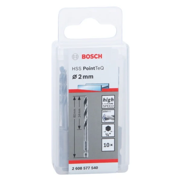 Bosch HSSPointTeQ HEX Metal M. Ucu 2mm 10 Lu