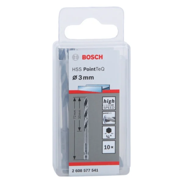 Bosch HSSPointTeQ HEX Metal M. Ucu 3mm 10 Lu