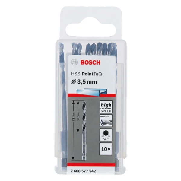 Bosch HSSPointTeQ HEX Metal Matkap Ucu 3.5mm 10 Lu