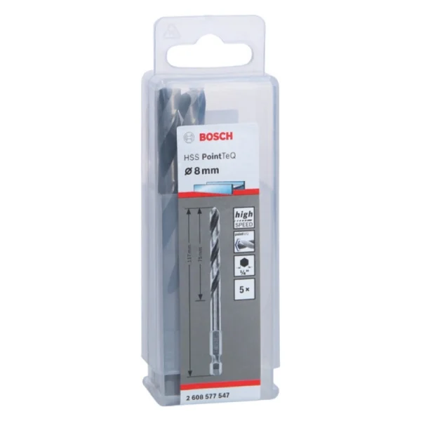 Bosch HSSPointTeQ HEX Metal Matkap Ucu 8.0mm 5 Li