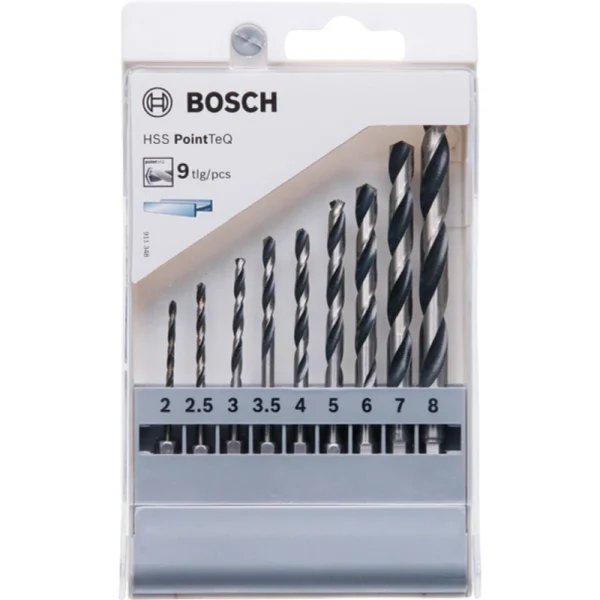 Bosch HSSPointTeQ HEX Metal Matkap Uç Set 9 Lu