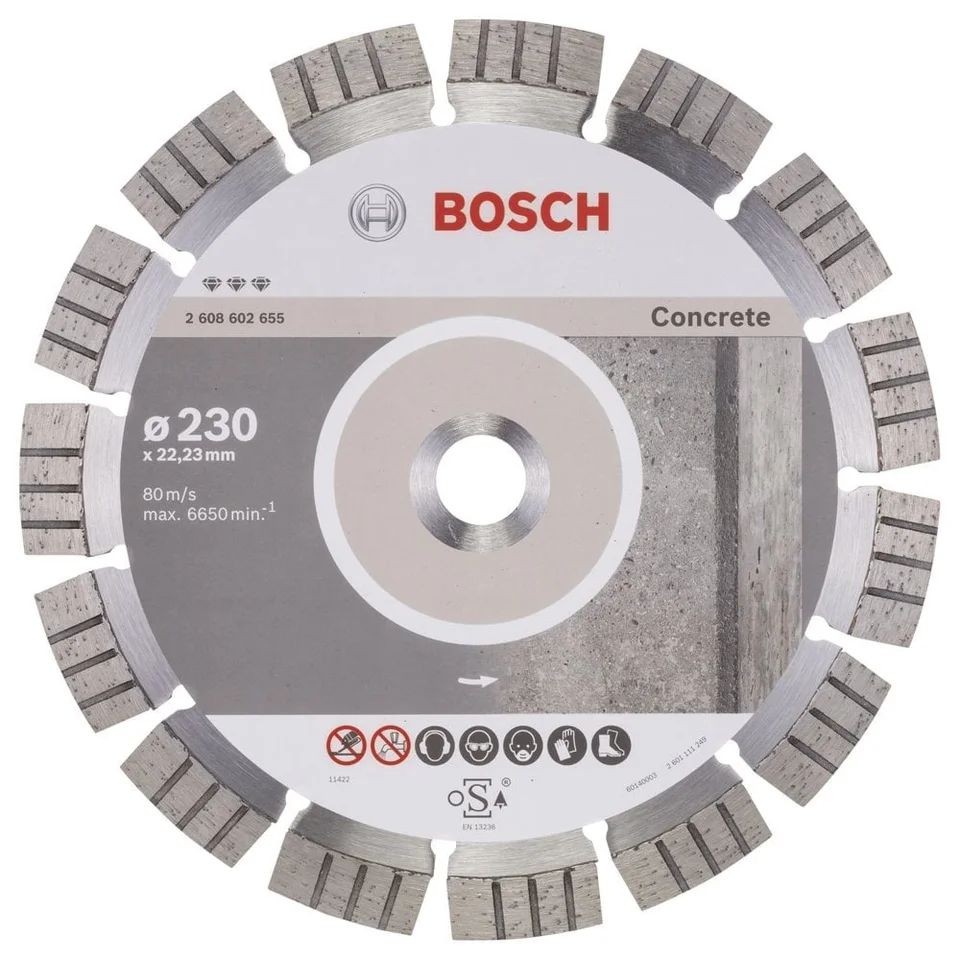 Bosch 230mm x 22.23mm Beton Türleri İçin Elmas Kesme Bıçağı