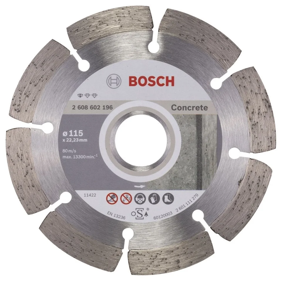 Bosch 115mm x 22.23mm x 1.6mm Beton Zeminler İçin Elmas Kesme Bıç