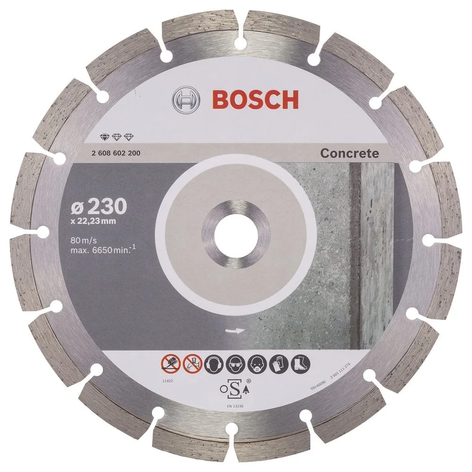 Bosch 230mm x 22.23mm Beton Zeminler İçin Elmas Kesme Bıçağı