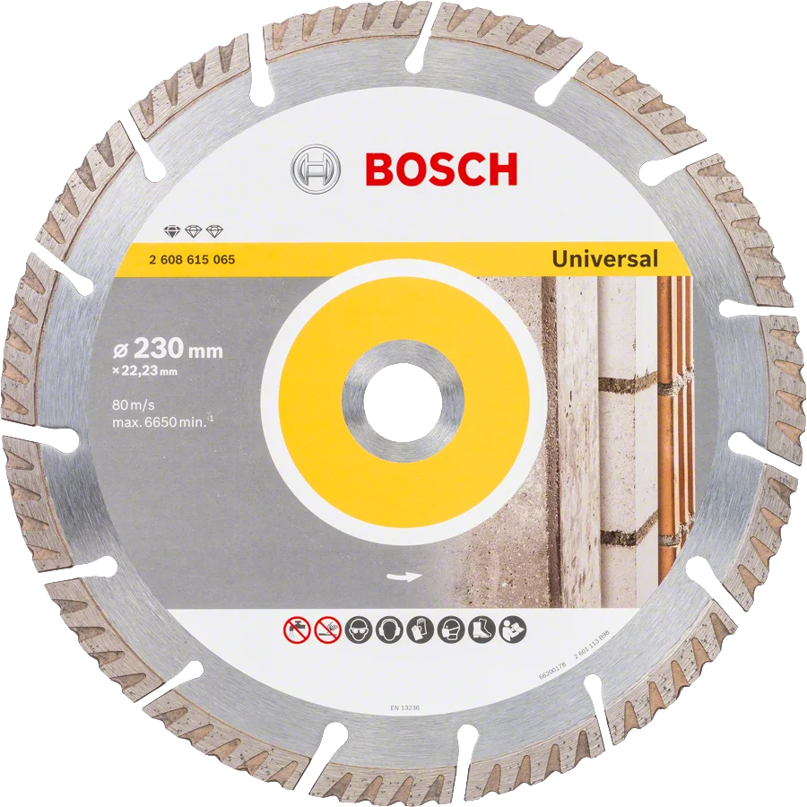 Bosch 230mm x 22.23mm Yapı Malzemeleri İçin Elmas Kesme Bıçağı