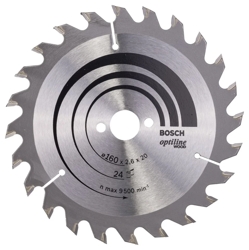 Bosch 160mm x 20mm 16mm Tüm Ahşap Türleri İçin Daire Testere Bıça