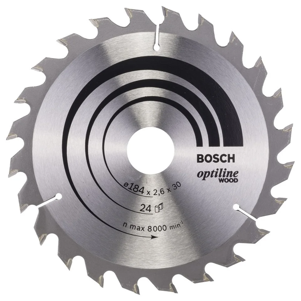 Bosch 184mm x 30mm Tüm Ahşap Türleri İçin Daire Testere Bıçağı