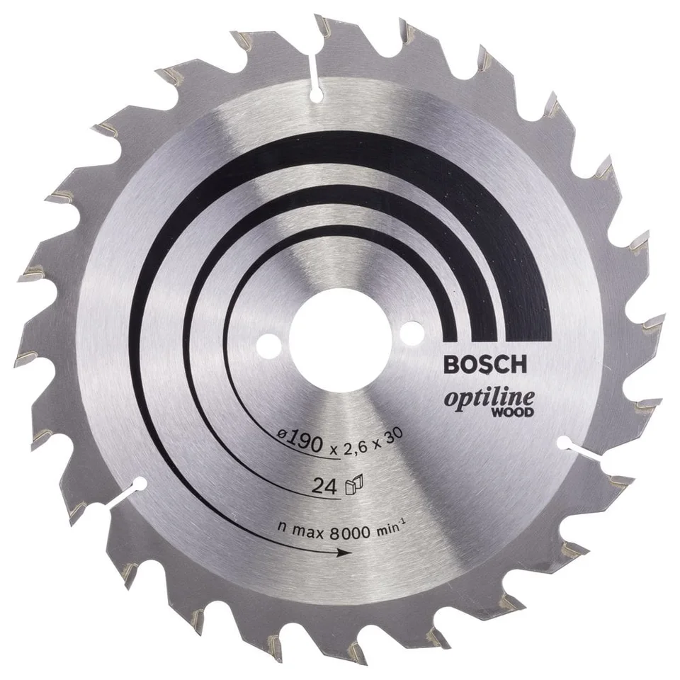 Bosch 190mm x 30mm Tüm Ahşap Türleri İçin Daire Testere Bıçağı