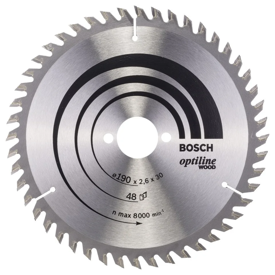 Bosch 190mm x30mm Tüm Ahşap Türleri İçin Daire Testere Bıçağı
