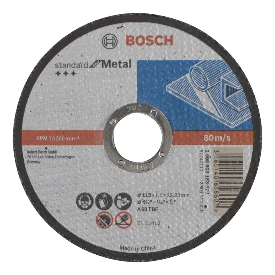 Bosch 2608603163 115mm x 22.23mm x 1.6mm Düz Metal Kesme Diski