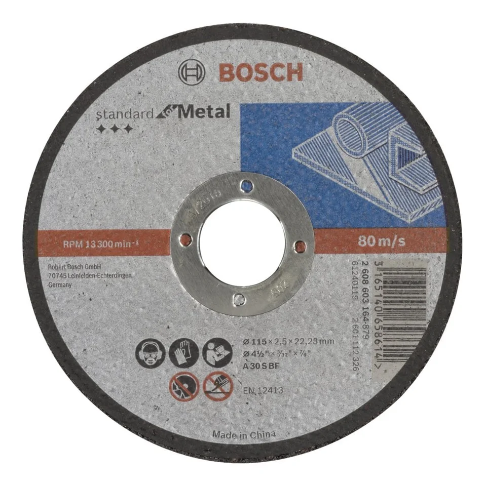Bosch 2608603164 115mm x 22.23mm x 2.5mm Düz Metal Kesme Diski