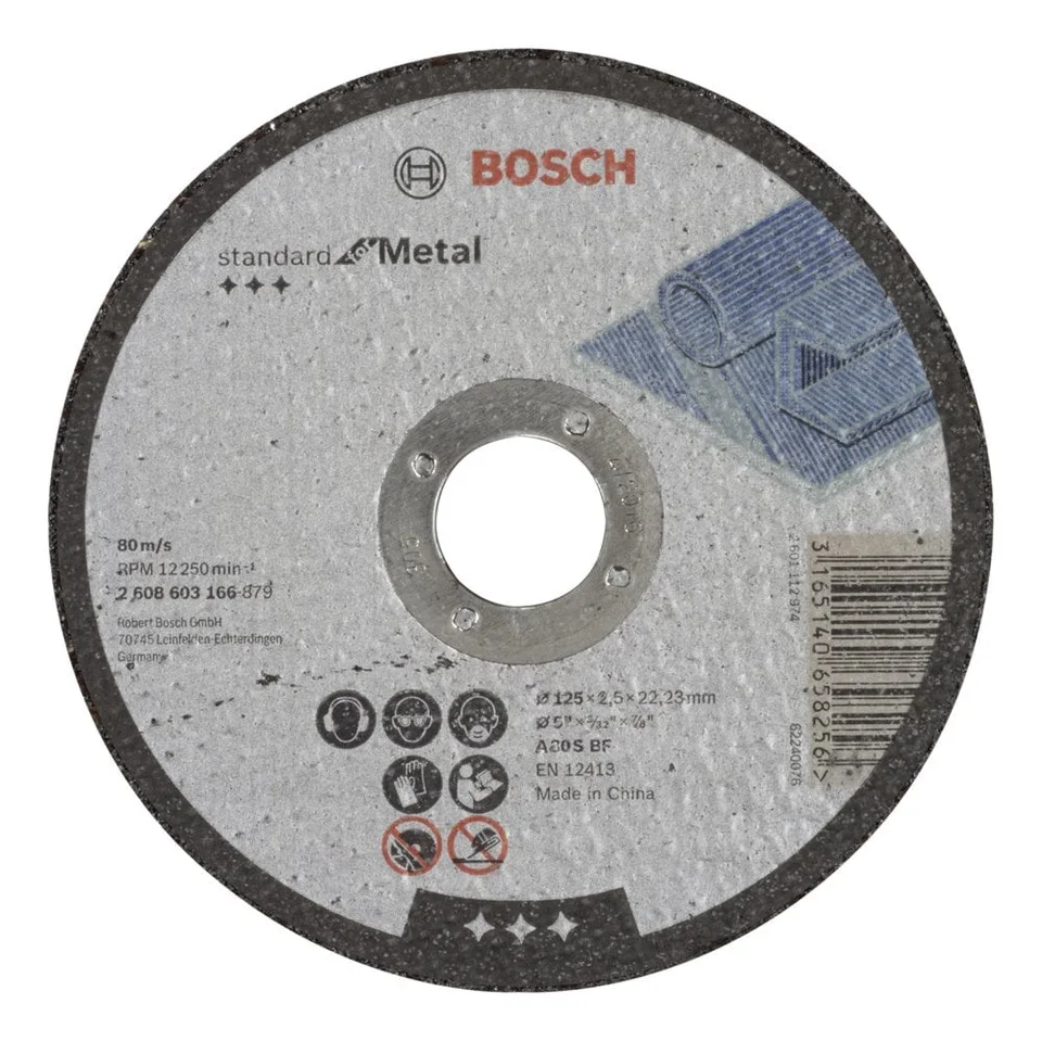 Bosch 2608603166 125mm x 22.23mm x 2.5mm Düz Metal Kesme Diski
