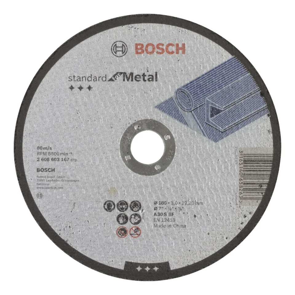 Bosch 2608603167 180mm x 22.23mm x 3mm Düz Metal Kesme Diski