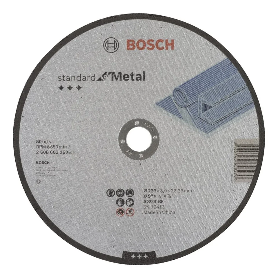 Bosch 2608603168 230mm x 22.23mm x 3mm Düz Metal Kesme Diski