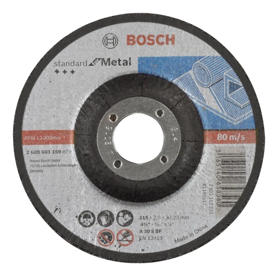 Bosch Metal Kesme Diski Bombeli 115*2,5 mm Standard