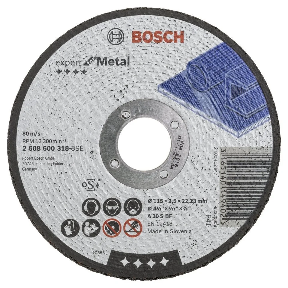 Bosch Metal Kesme Diski Düz 115*2,5 mm Expert 2608600318