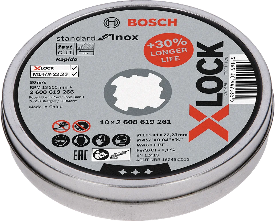 Bosch Rapido Düz X-LOCK 115*1 Standard 10 lu 2608619266
