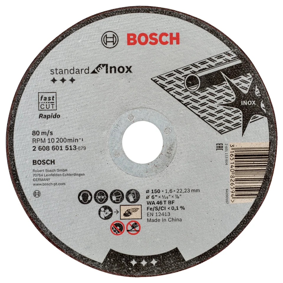 Bosch Inox Rapido 150*1,6 mm Standard 2608601513