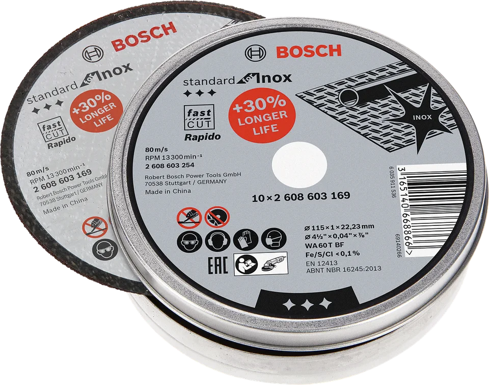 Bosch Inox Rapido 10 lu 115*1,6 mm Standard 2608603254