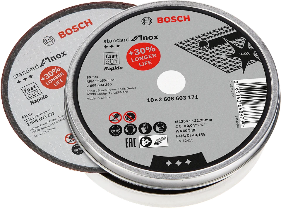 Bosch Inox Rapido 10 lu 125*1,0mm Standard 2608603255