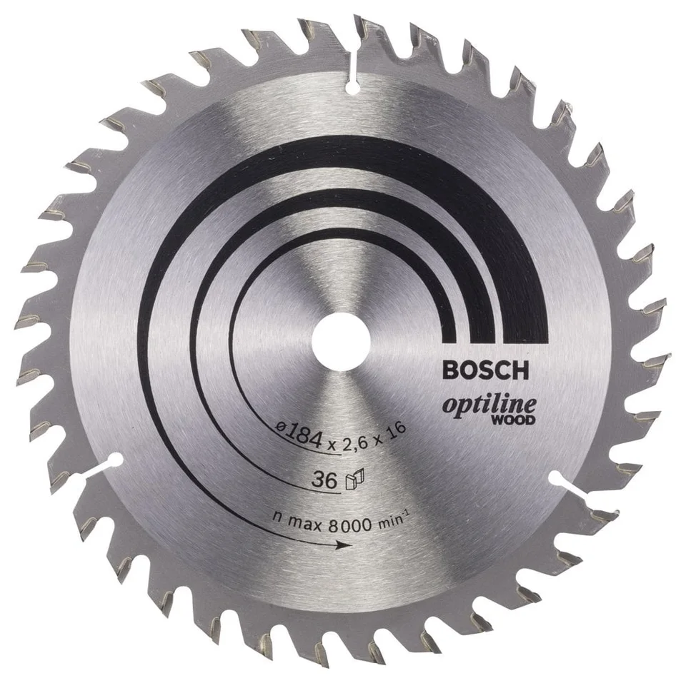 Bosch 184x16 Tüm Ahşap Türleri için Daire Testere Bıçağı