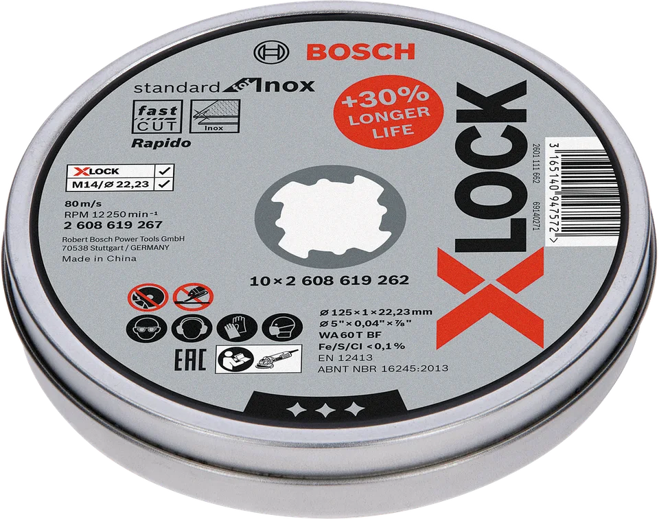 Bosch Rapido Düz X-LOCK 125*1 Standard 10 Lu 2608619267