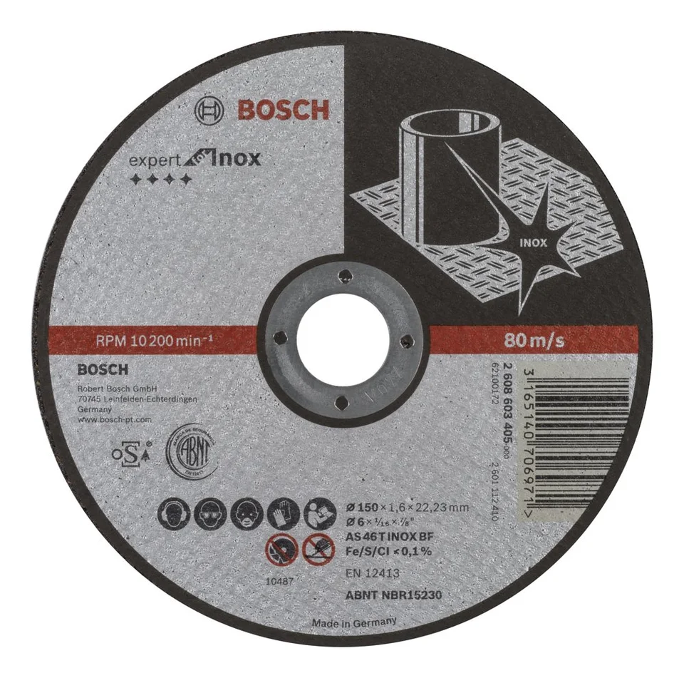 Bosch EX Inox Kesme Taşı 150x1,6 mm Düz