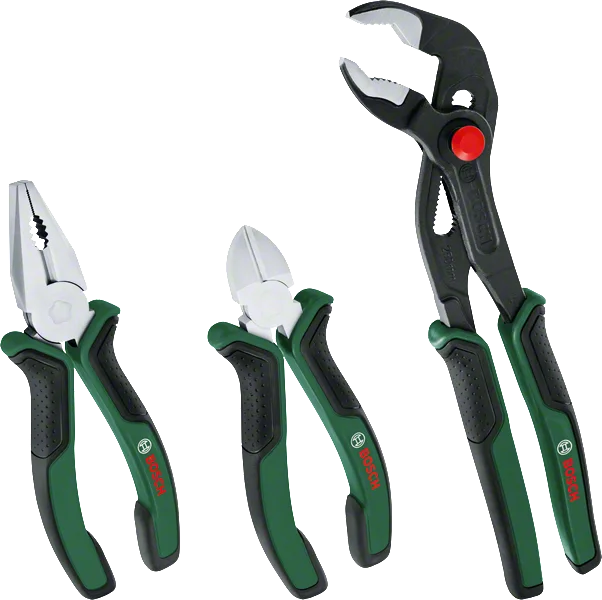 Bosch Pense Seti 3 Parça Premium (Pense,Yan Keski,Boru Anahtarı)