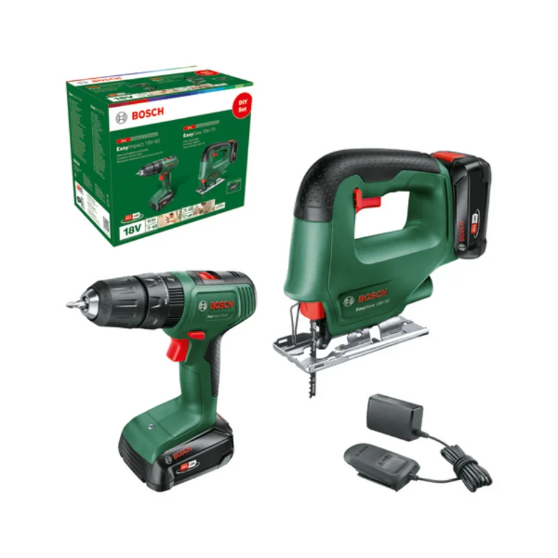 Bosch DIY Set EasyImpact 18V-40+EasySaw 18V-70 (2x2,0Ah +1 Şarj)