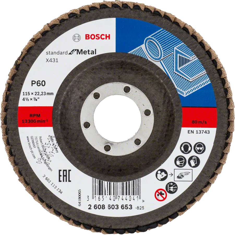 Bosch - 115 mm 60 Kum Standard Seri AlOX Flap Disk
