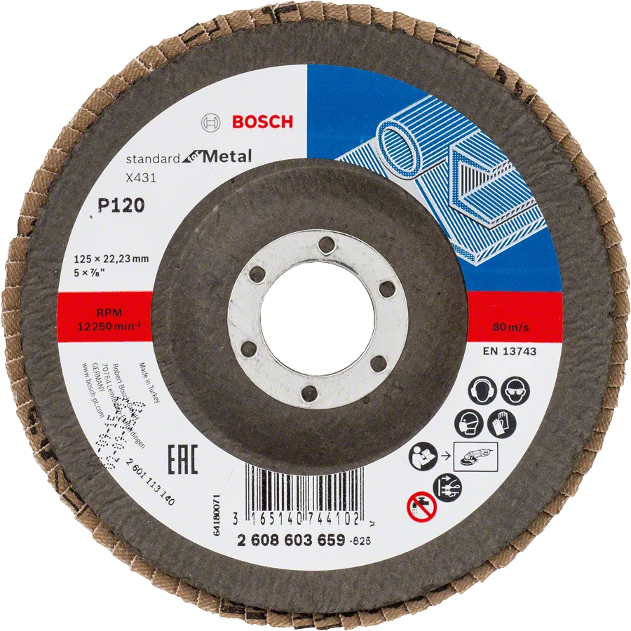 Bosch - 125 mm 120 Kum Standard Seri AlOX Flap Disk