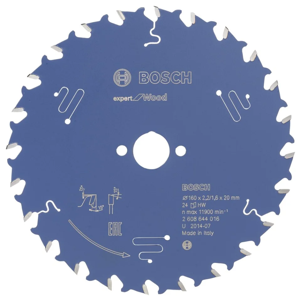 Bosch - Expert Serisi Ahşap için Daire Testere Bıçağı 160*20 mm 24 Diş