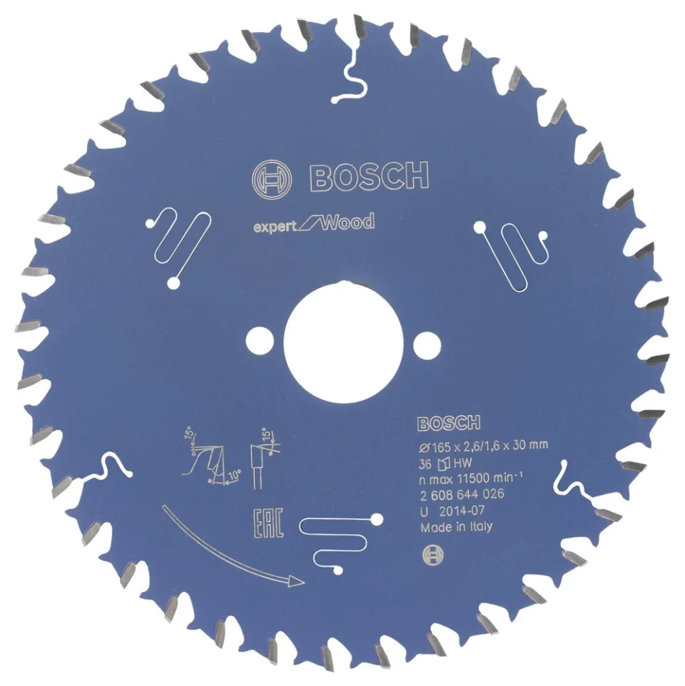 Bosch - Expert Serisi Ahşap için Daire Testere Bıçağı 165*30 mm 36 Diş