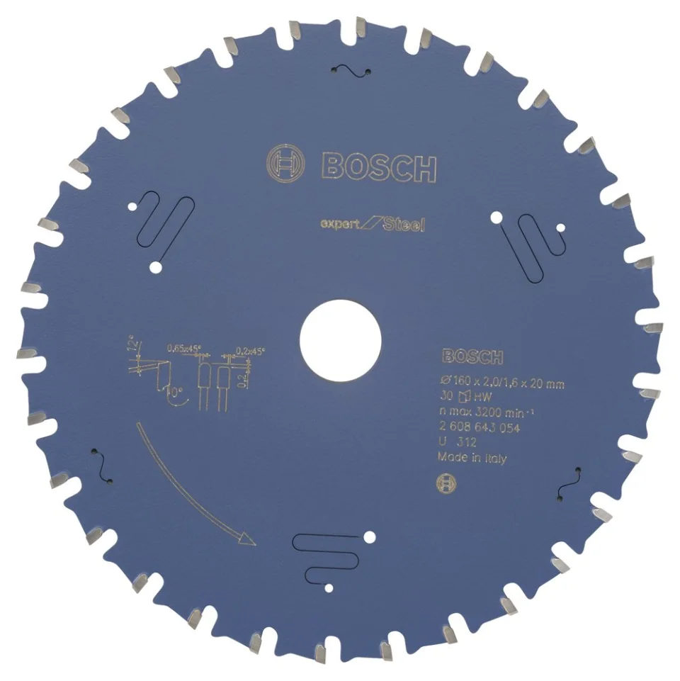 Bosch - Expert Serisi Metal için Daire Testere Bıçağı 160*20 mm 30 Diş