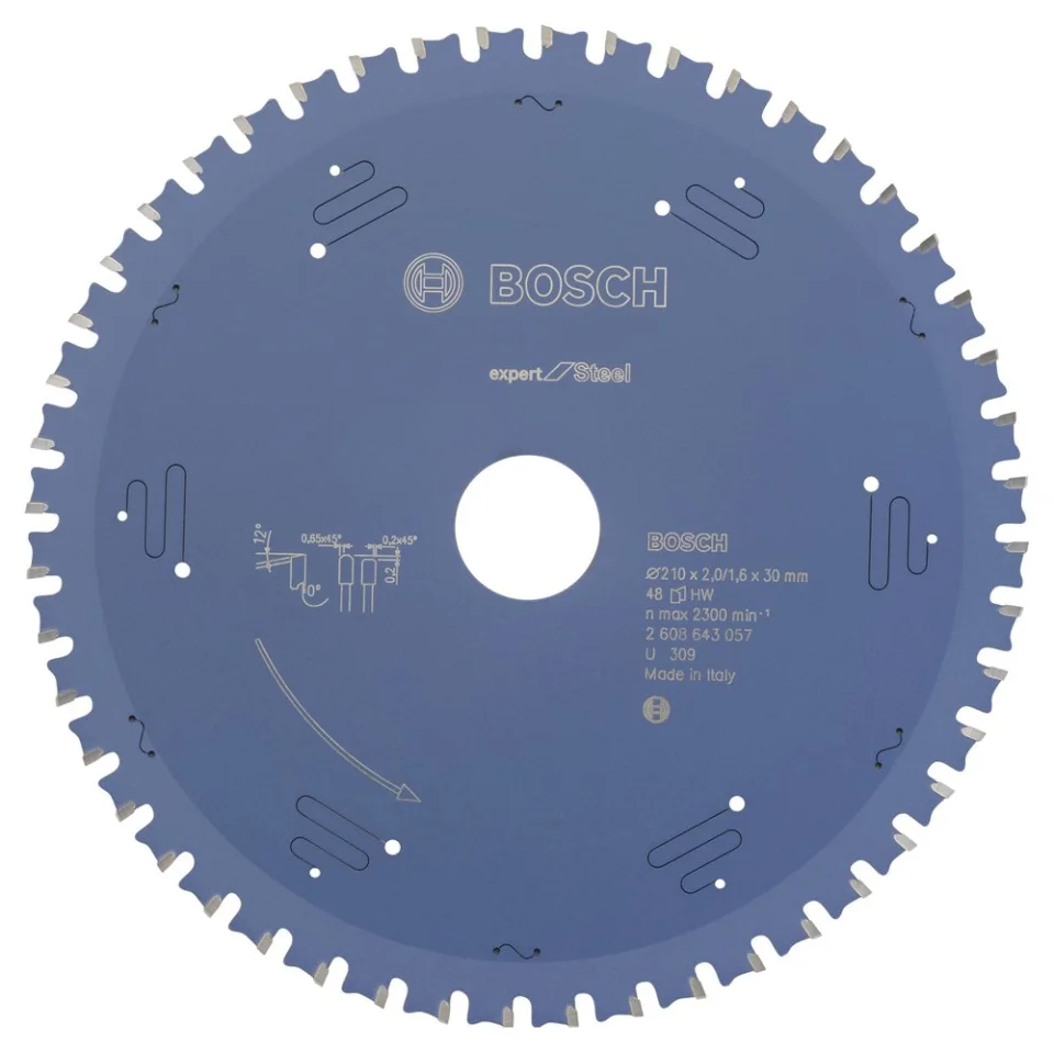 Bosch - Expert Serisi Metal için Daire Testere Bıçağı 210*30 mm 48 Diş