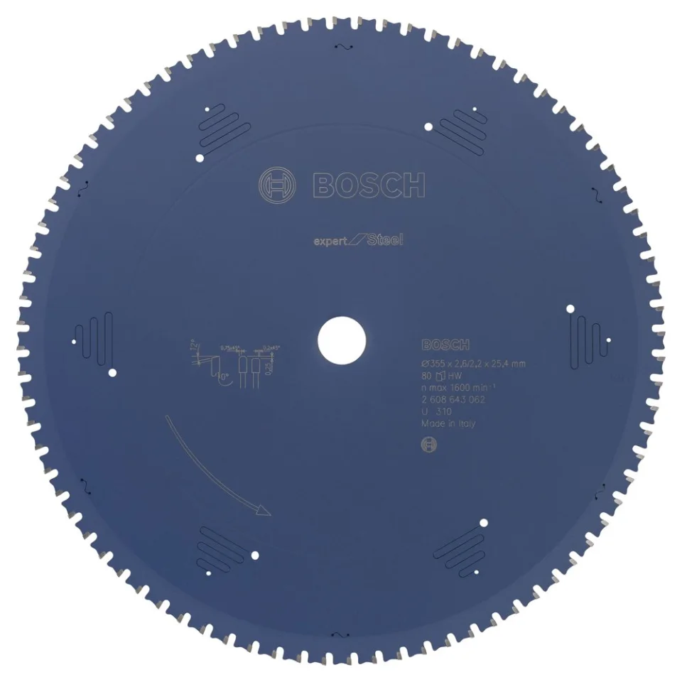 Bosch - Expert Serisi Metal için Daire Testere Bıçağı 355*25,40 mm 80 Diş