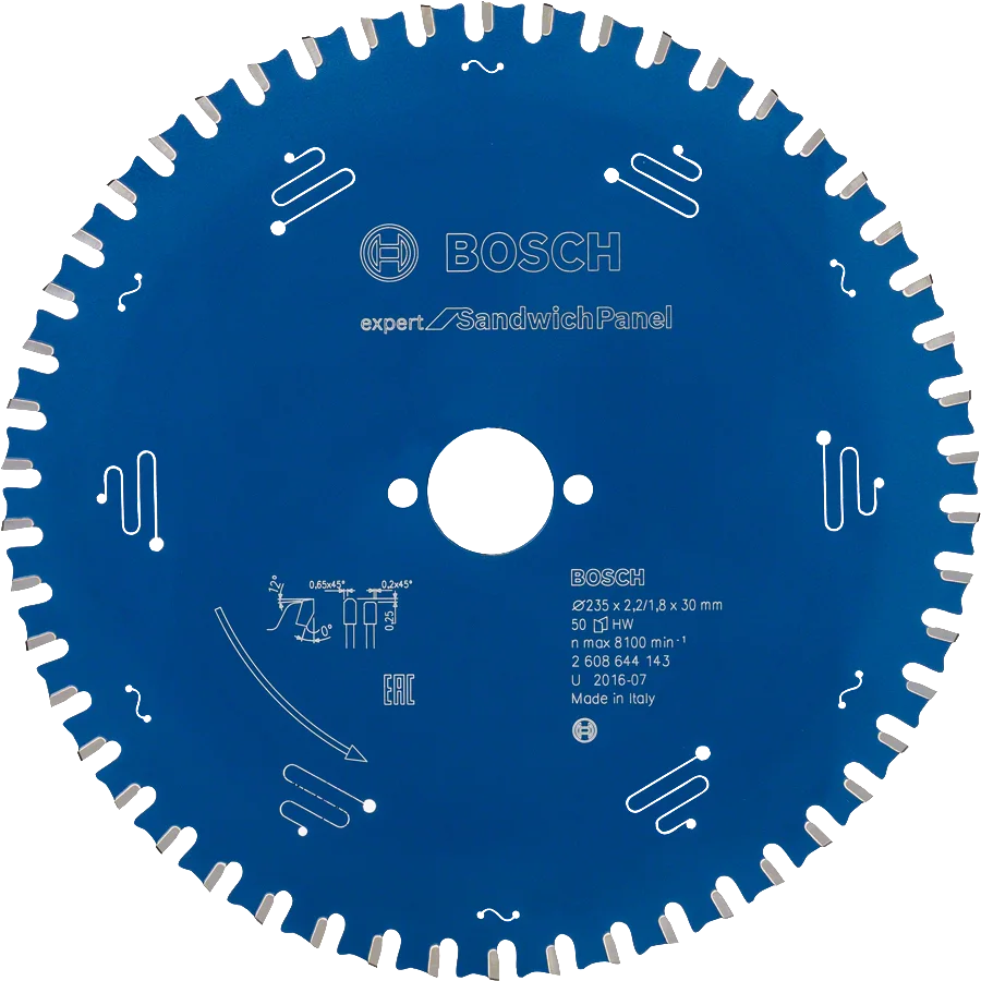 Bosch - Expert Serisi Çelik Levhalı Sandviç Panelleri için Daire Testere Bıçağı 235*30 mm 50 Diş