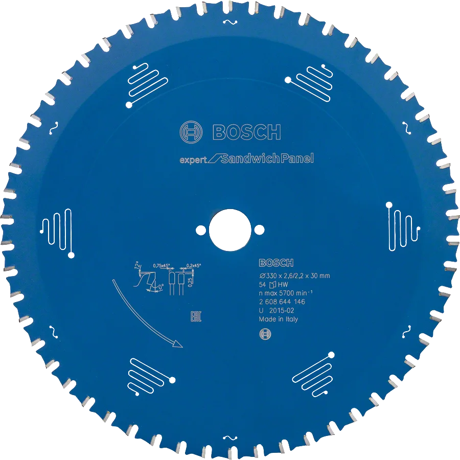 Bosch - Expert Serisi Çelik Levhalı Sandviç Panelleri için Daire Testere Bıçağı 330*30 mm 54 Diş