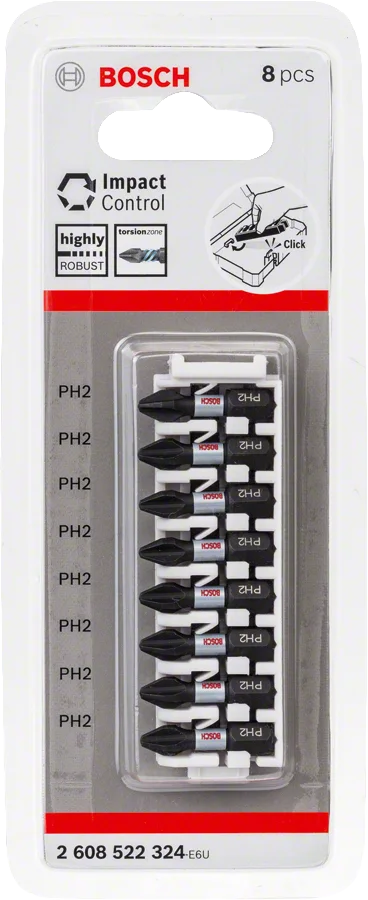 Bosch - Impact Control Serisi Vidalama Ucu 8'li PH2 *25mm