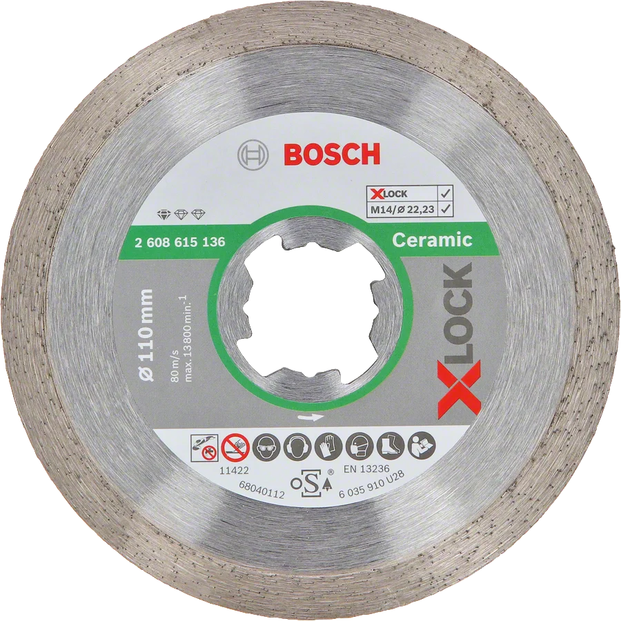 Bosch - X-LOCK - Standard Seri Seramik İçin Elmas Kesme Diski 110 mm
