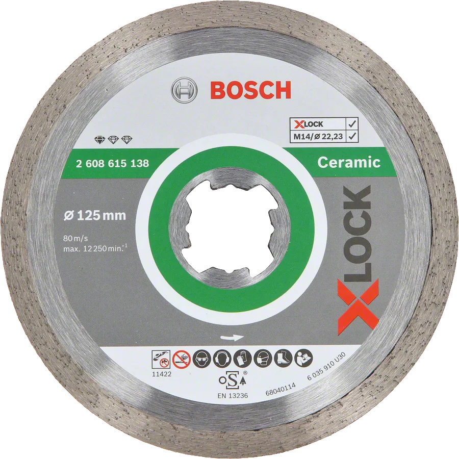Bosch - X-LOCK - Standard Seri Seramik İçin Elmas Kesme Diski 125 mm