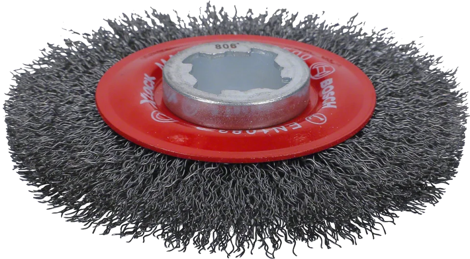 Bosch - X-LOCK - Clean Serisi Metal İçin Saçaklı Yuvarlak Fırça 115*0,3 mm