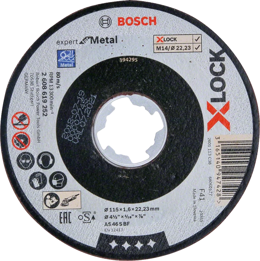Bosch - X-LOCK - 115*1,6 mm Expert Serisi Düz Metal Kesme Diski (Taş)