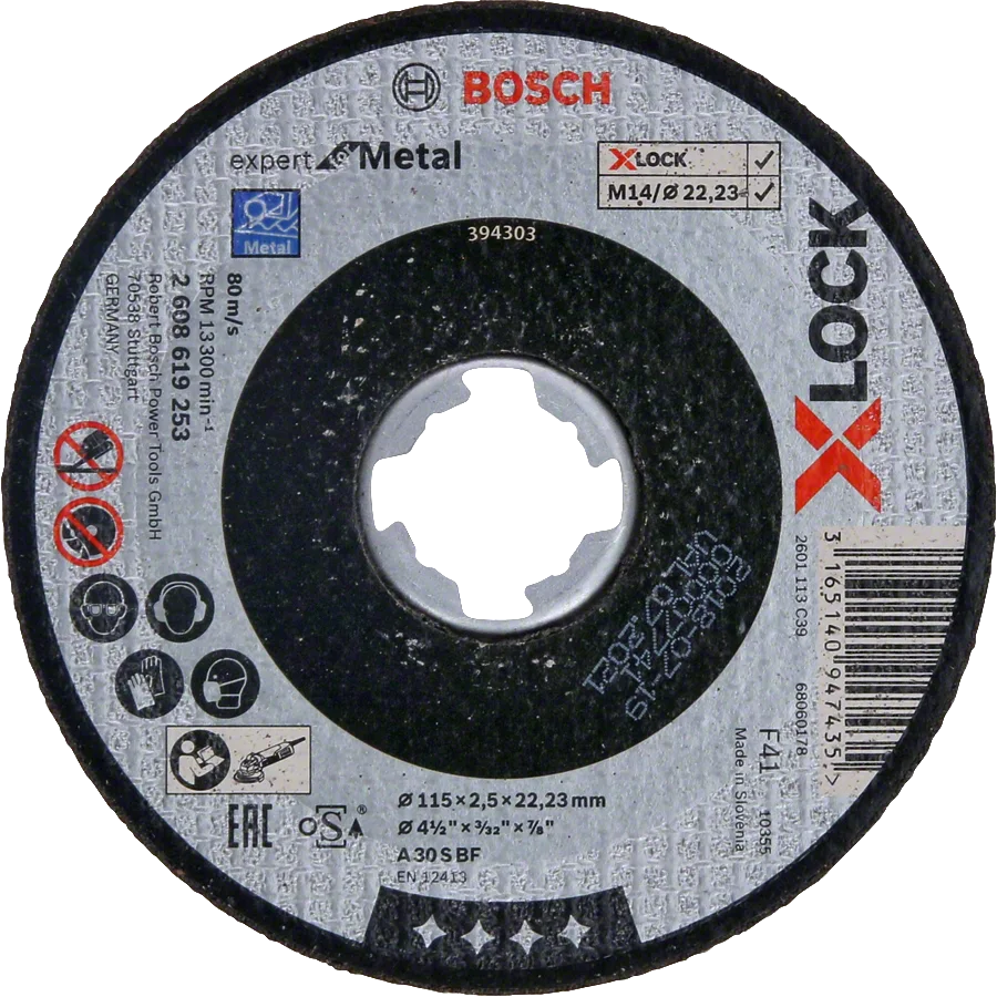Bosch - X-LOCK - 115*2,5 mm Expert Serisi Düz Metal Kesme Diski (Taş)