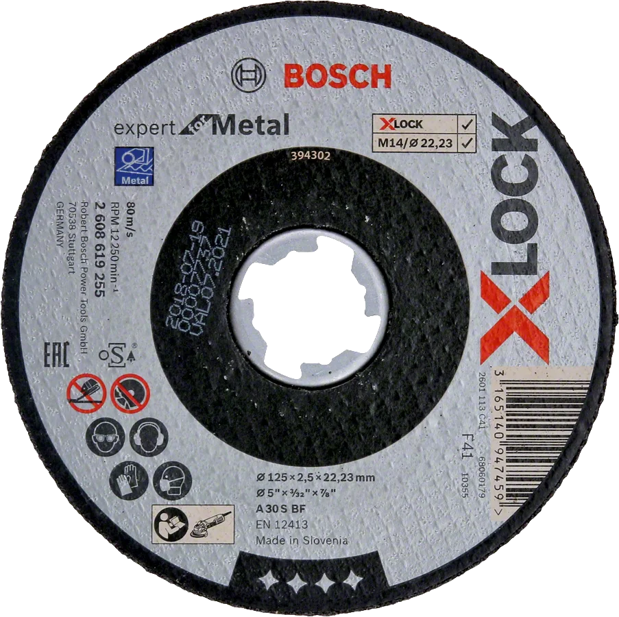 Bosch - X-LOCK - 125*2,5 mm Expert Serisi Düz Metal Kesme Diski (Taş)