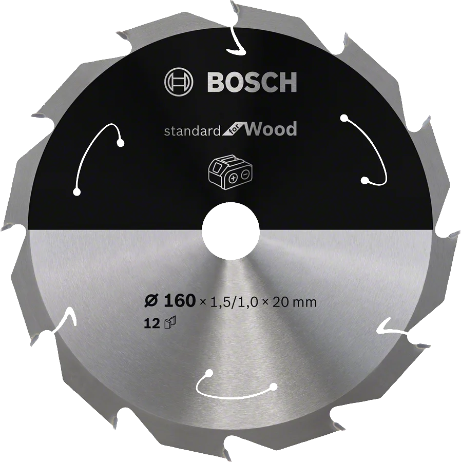 Bosch - Standard for Serisi Ahşap için Akülü Daire Testere Bıçağı 160*20 mm 12 Diş